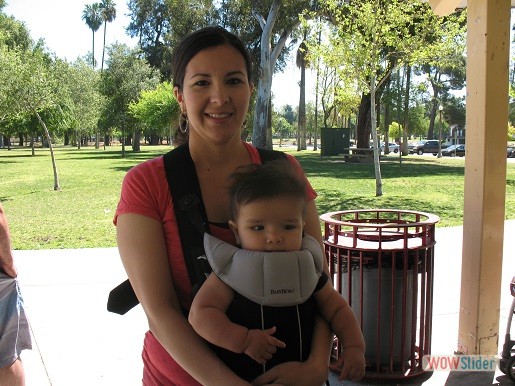 a mother and her baby at park day